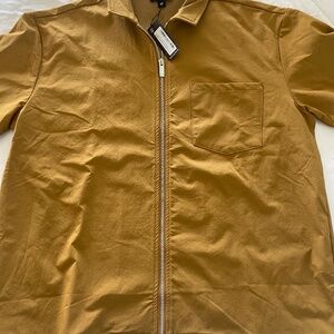 Men’s shirt sleeve shirt jacket (dark taupe)